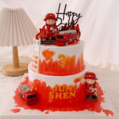 2 Tier - Lil. Firefighter 6" + 8" 2 Tier - Lil. Firefighter 6" + 8"